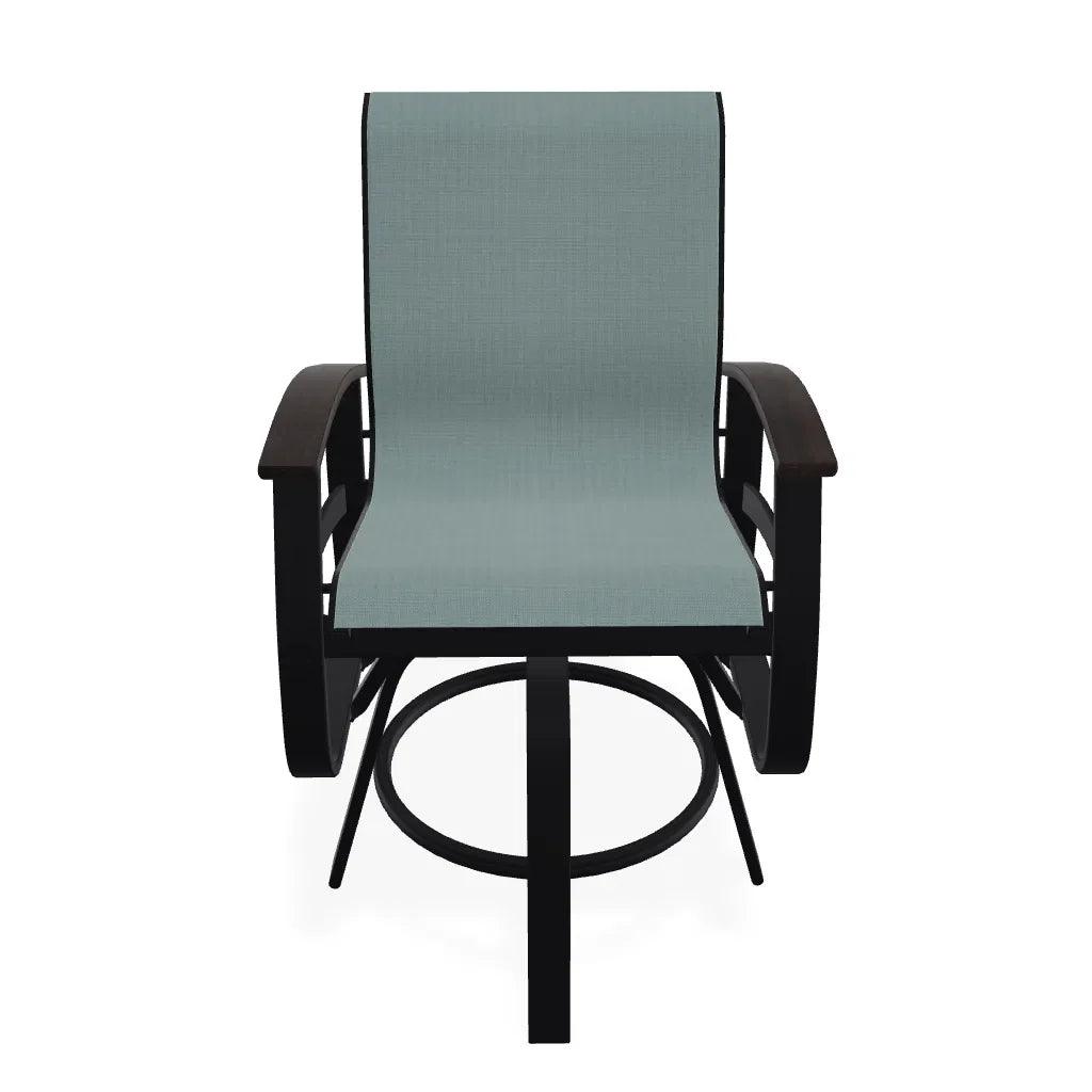 Belle Isle Sling Balcony Height Swivel MGP Arm Chair