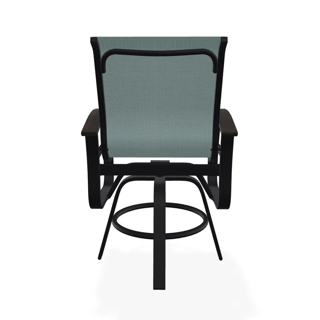 Belle Isle Sling Balcony Height Swivel MGP Arm Chair