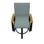 Belle Isle Sling Balcony Height Swivel MGP Arm Chair