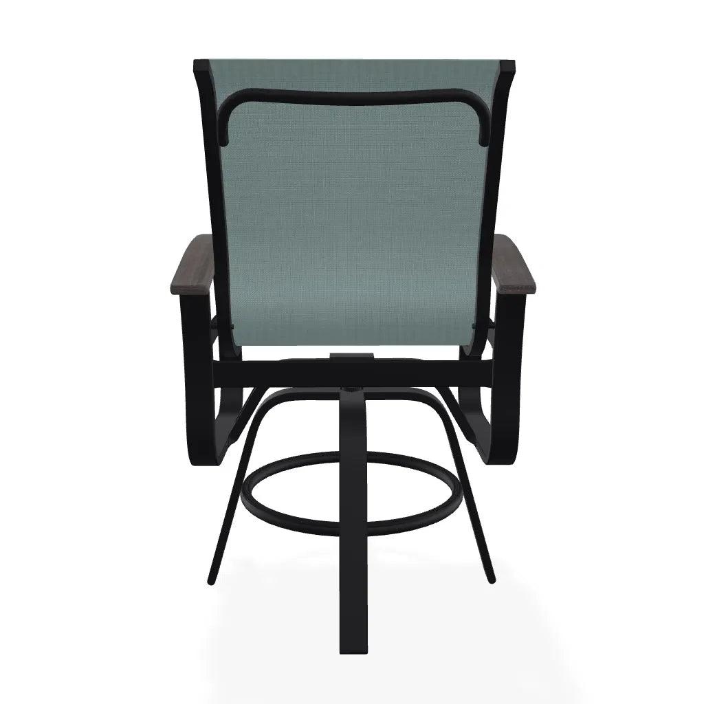 Belle Isle Sling Balcony Height Swivel MGP Arm Chair