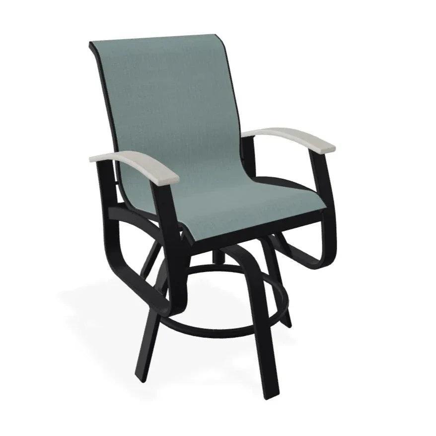 Belle Isle Sling Balcony Height Swivel MGP Arm Chair