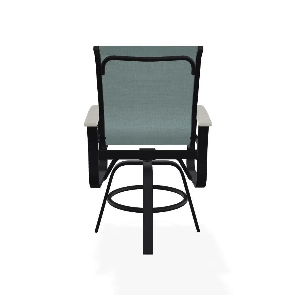 Belle Isle Sling Balcony Height Swivel MGP Arm Chair