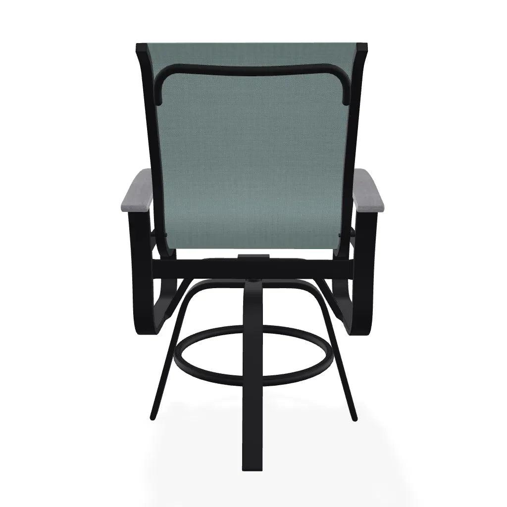 Belle Isle Sling Balcony Height Swivel MGP Arm Chair