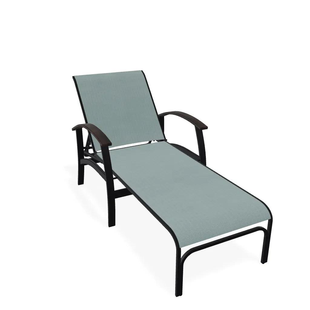 Belle Isle Sling Lay-Flat Polymer Arms Chaise