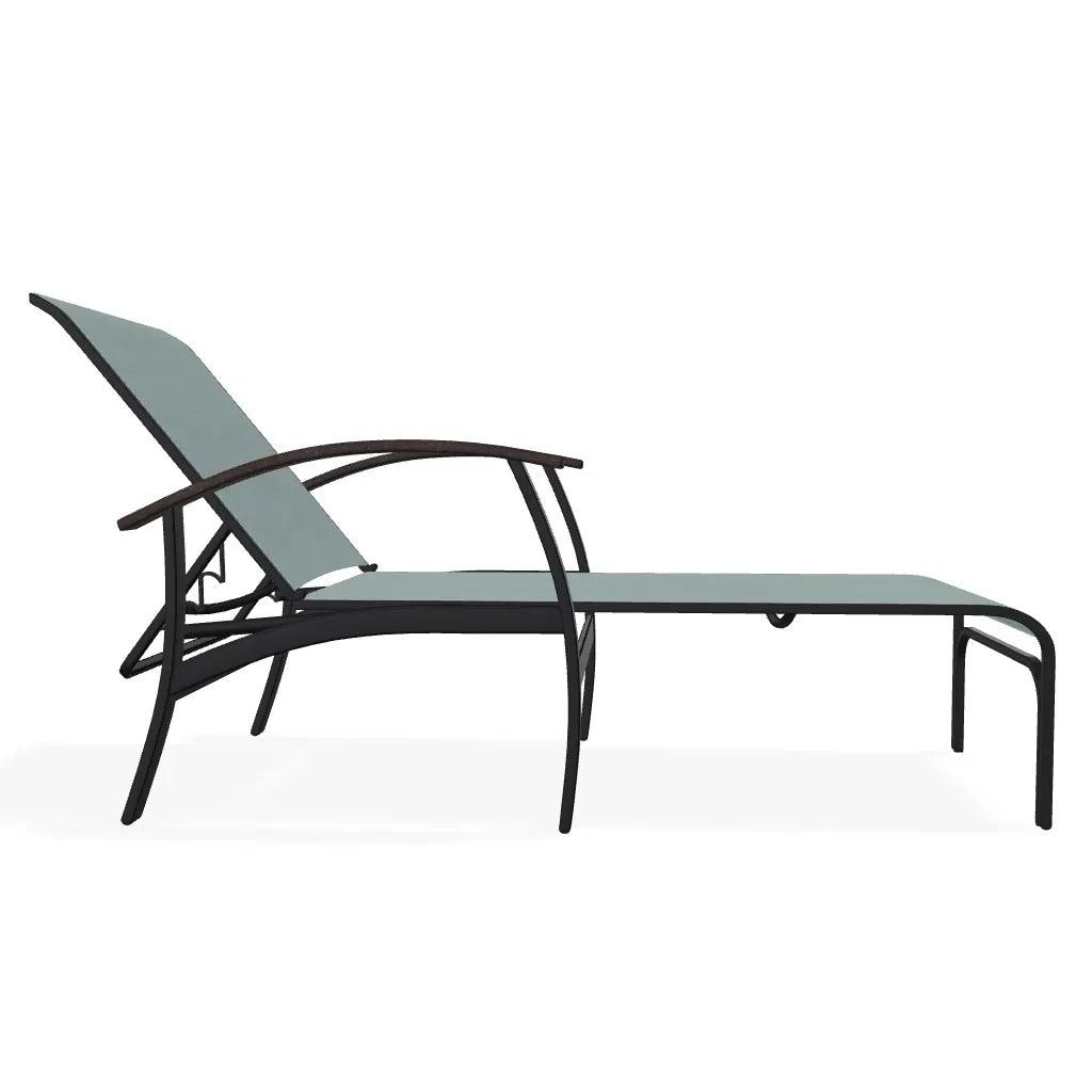 Belle Isle Sling Lay-Flat Polymer Arms Chaise