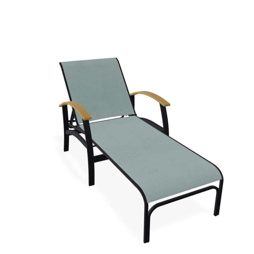 Belle Isle Sling Lay-Flat Polymer Arms Chaise