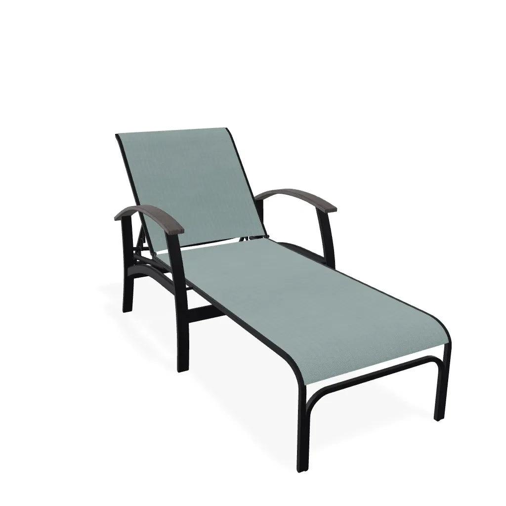 Belle Isle Sling Lay-Flat Polymer Arms Chaise