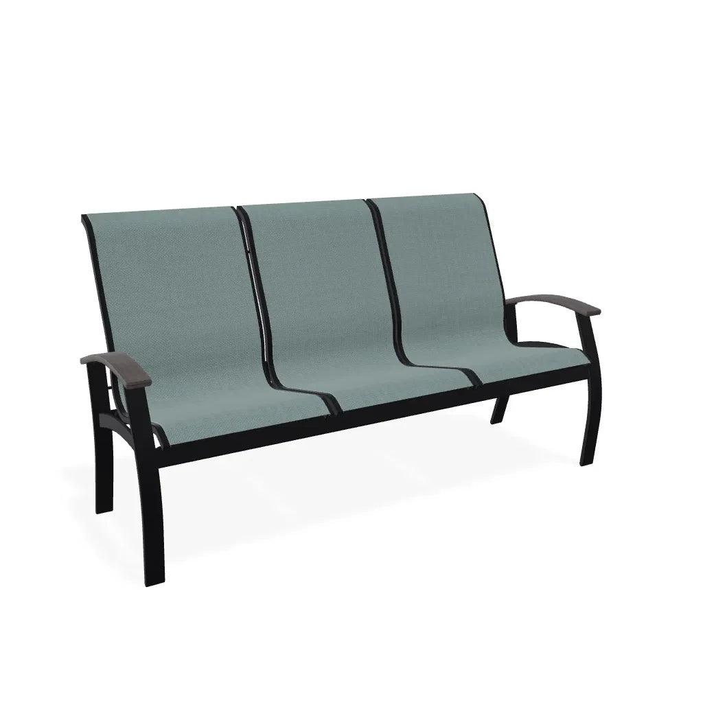 Belle Isle Sling Marine Grade Polymer Arms 3-Seat Sofa