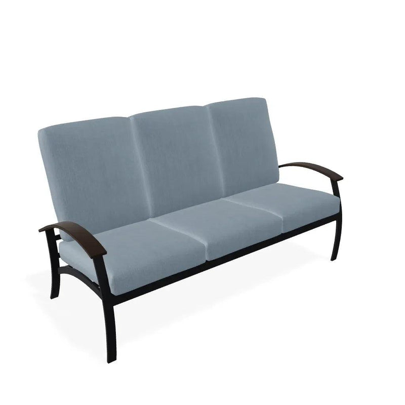 Belle Isle Cushion Three-Seat Sofa With MGP Arms