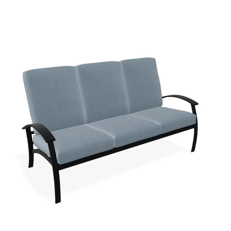 Belle Isle Cushion Three-Seat Sofa With MGP Arms