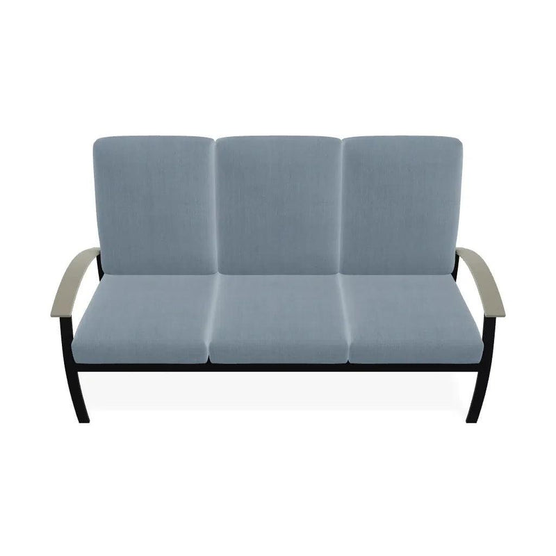 Belle Isle Cushion Three-Seat Sofa With MGP Arms