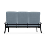 Belle Isle Cushion Three-Seat Sofa With Rustic Polymer Arms