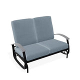 Belle Isle Cushion 2-Seat Glider With Rustic Polymer Arms