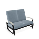 Belle Isle Cushion 2-Seat Glider With Rustic Polymer Arms