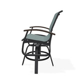 Belle Isle Hidden Motion Rustic Polymer Armed Chat Chair