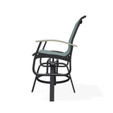 Belle Isle Hidden Motion Rustic Polymer Armed Chat Chair