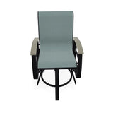 Belle Isle Hidden Motion Rustic Polymer Armed Chat Chair