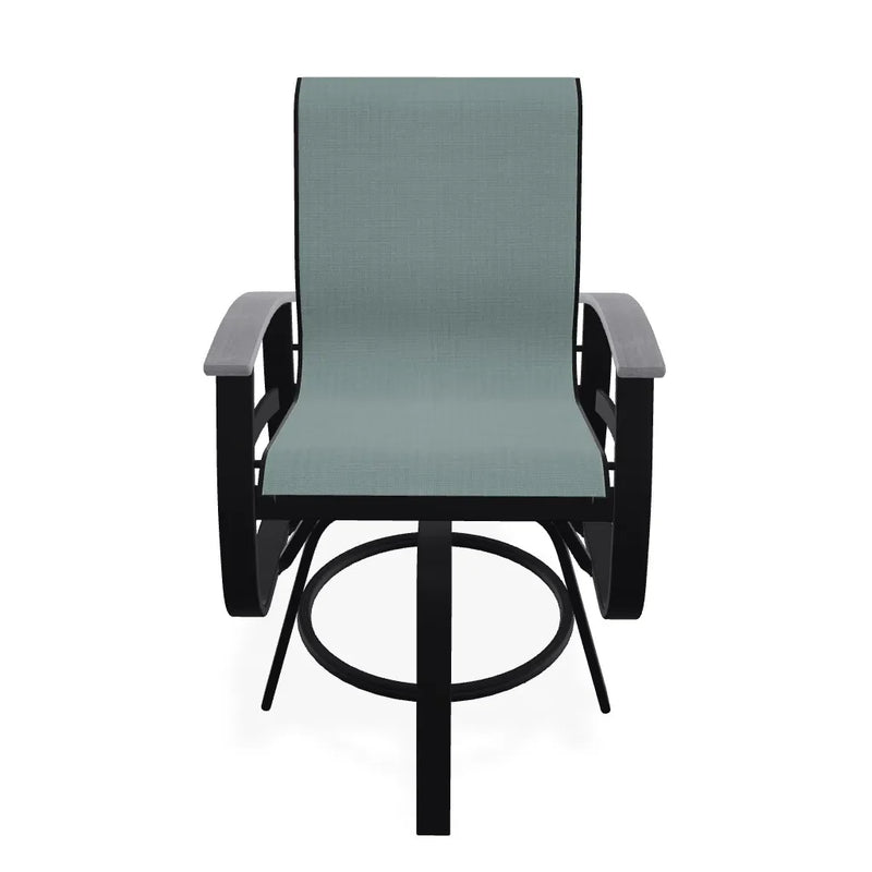 Belle Isle Sling Balcony Height Swivel MGP Arm Chair