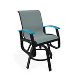 Belle Isle Hidden Motion Rustic Polymer Armed Chat Chair