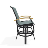 Belle Isle Sling Balcony Height Swivel MGP Arm Chair