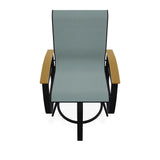 Belle Isle Sling Balcony Height Swivel MGP Arm Chair