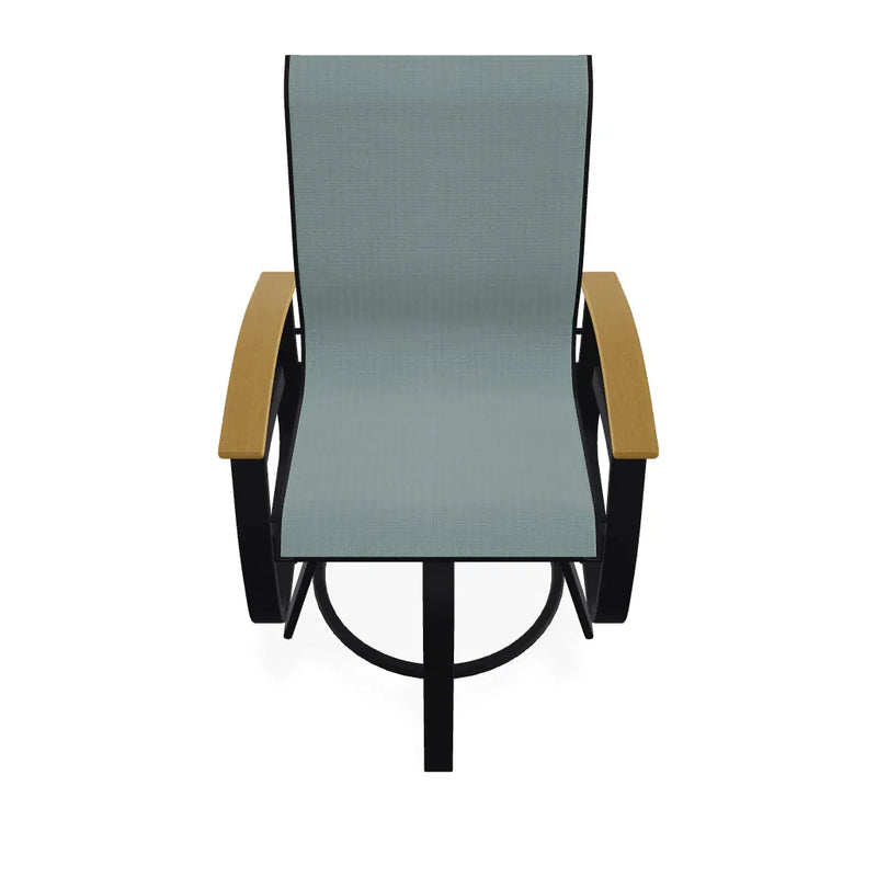 Belle Isle Sling Balcony Height Swivel MGP Arm Chair