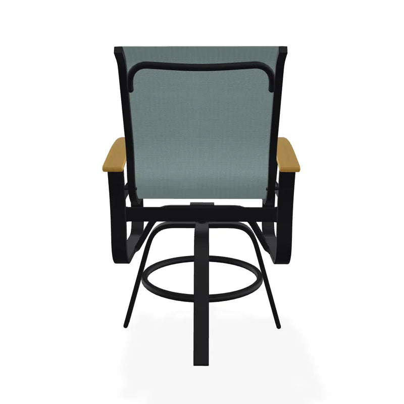 Belle Isle Sling Balcony Height Swivel MGP Arm Chair