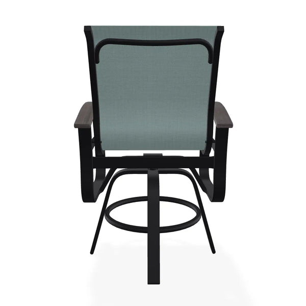 Belle Isle Sling Balcony Height Swivel MGP Arm Chair