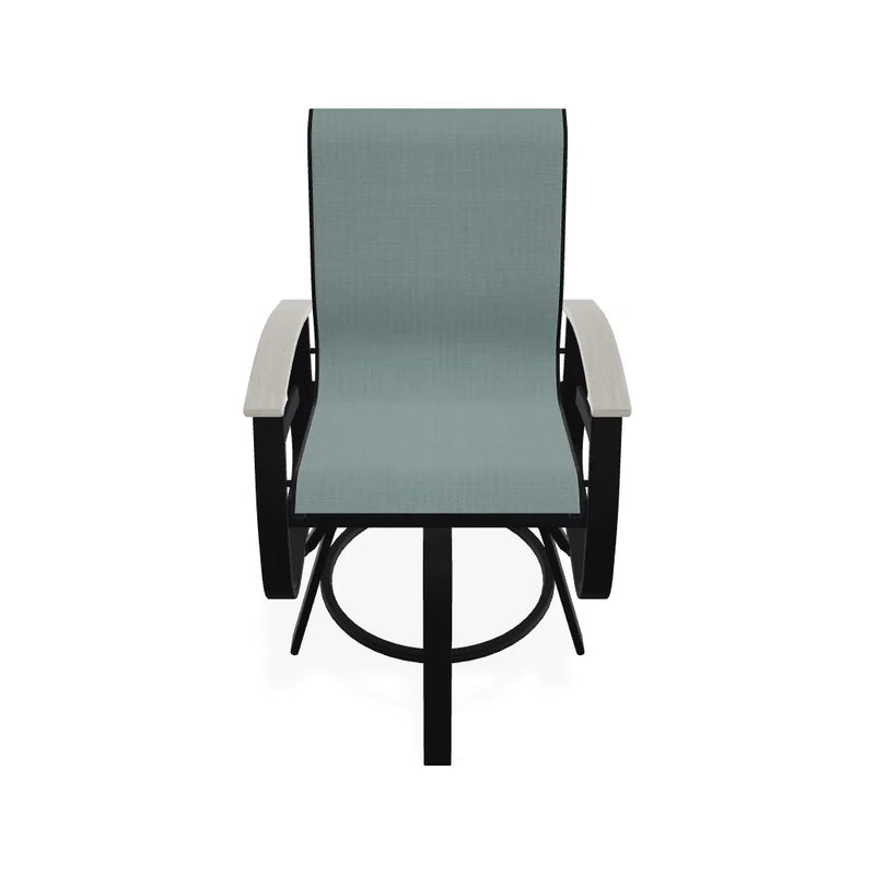 Belle Isle Sling Balcony Height Swivel MGP Arm Chair