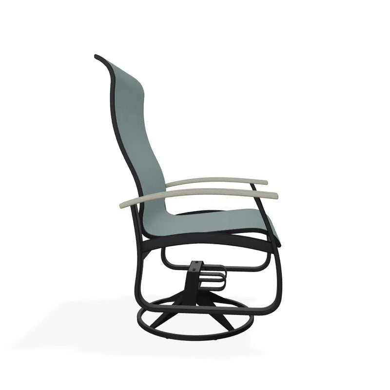 Belle Isle Swivel Rocker with Rustic Polymer Arms