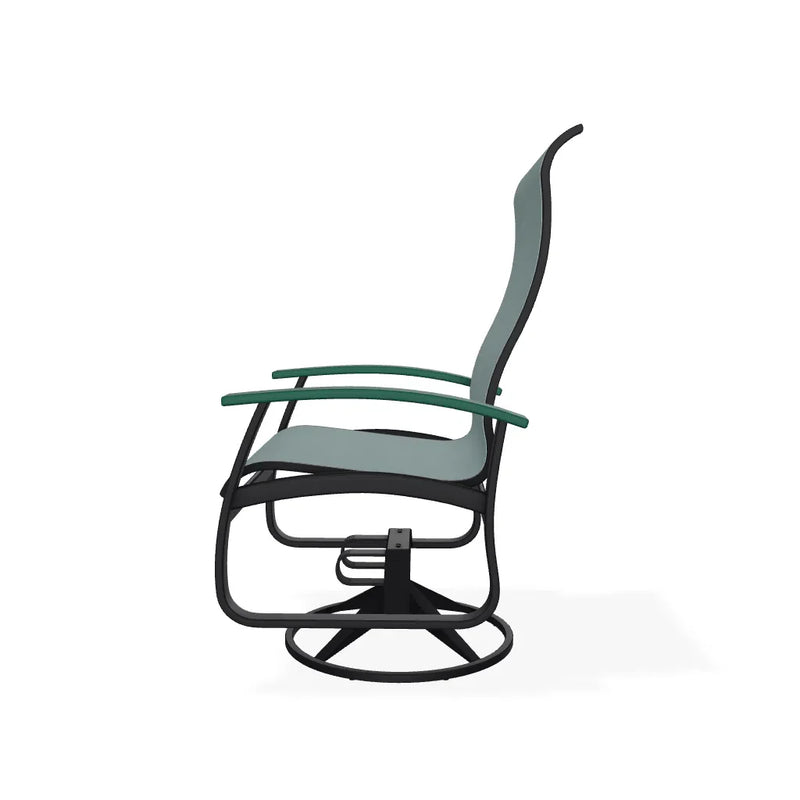 Belle Isle Swivel Rocker with Rustic Polymer Arms