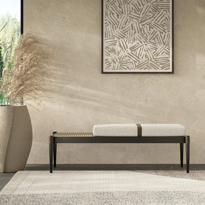 Bello Luxurious Boucle Upholstered Bench