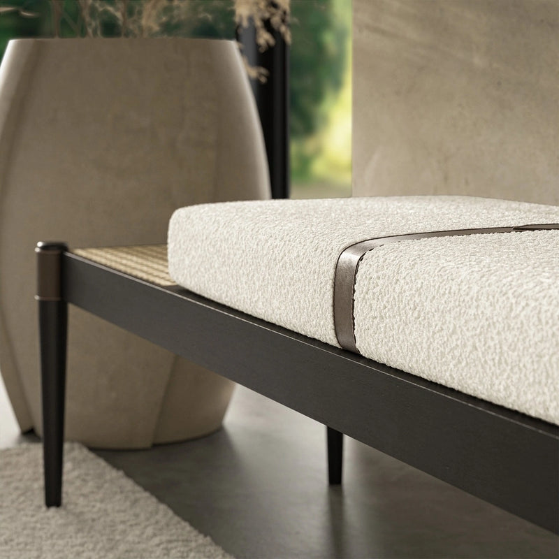 Bello Luxurious Boucle Upholstered Bench