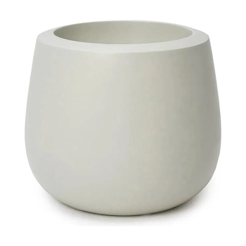 Belly Elegant Designed Fiberglass Planter-Planters-Le Present-Beige-12" H-LOOMLAN