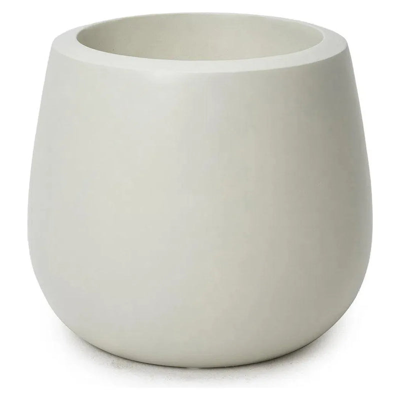 Belly Elegant Designed Fiberglass Planter-Planters-Le Present-Beige-15" H-LOOMLAN