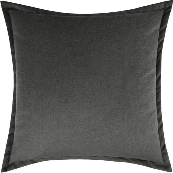 Belvedere Flange Charcoal Grey Throw Pillow Insert - LOOMLAN - D.V. Kap - Throw Pillows