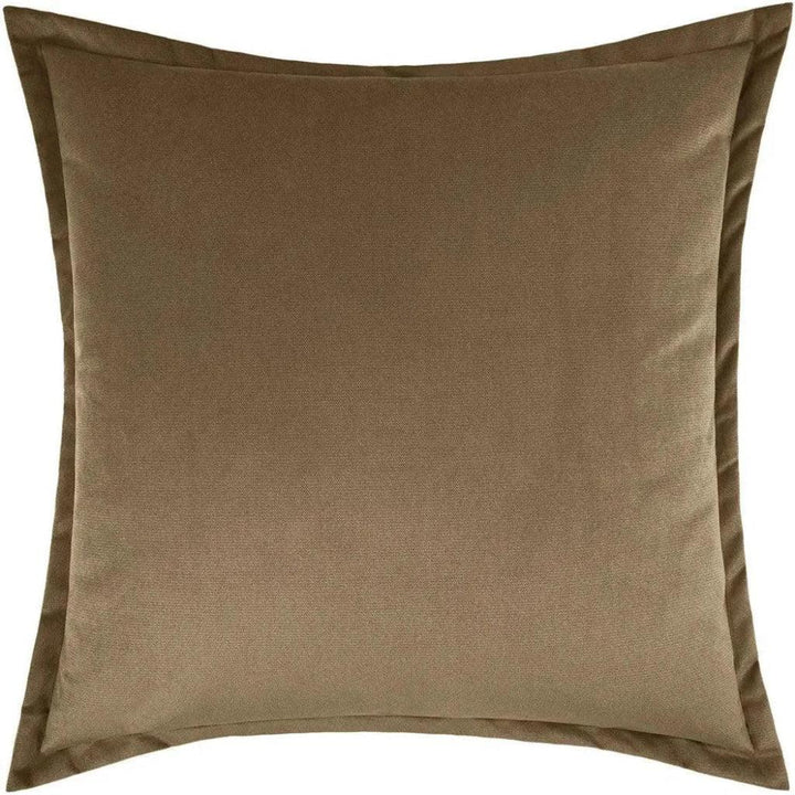 Belvedere Flange Otter Coffee Brown Throw Pillow Insert - LOOMLAN - D.V. Kap - Throw Pillows