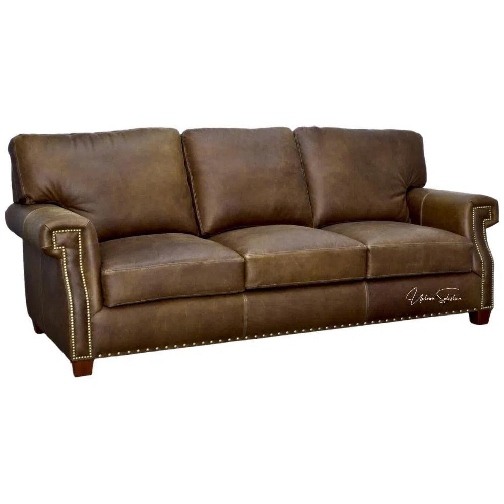 Benchmade to Order 90 Inches Leather Sofa Hartford