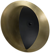 Bengal Metal Sconce With Brass Finish-Wall Sconces-Noir-LOOMLAN