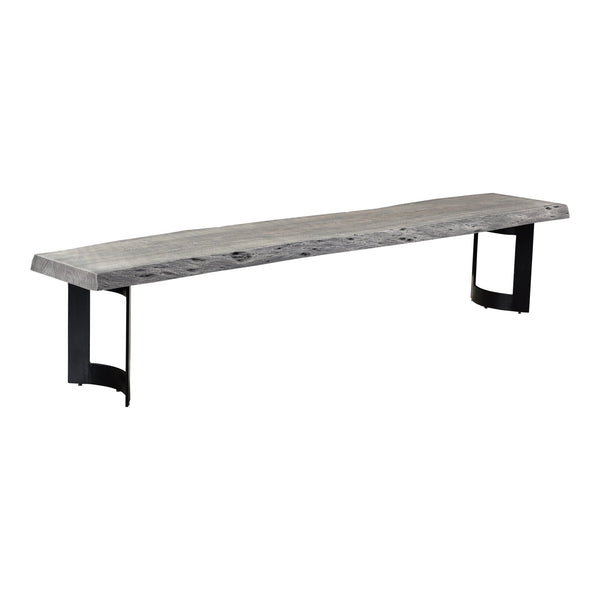  Bent Industrial Small Wood Dining Bench Moe' Home