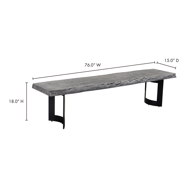  Bent Industrial Extra Small Wood Dining Bench Moe' Home