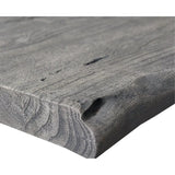 Bent Industrial Live Edge Grey Dining Table For 8