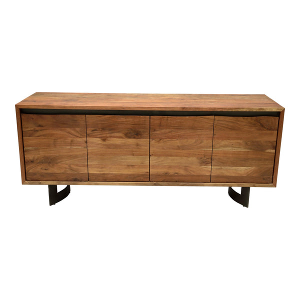 Bent Industrial Rustic Wood Sideboard for Dining Room-Sideboards-Moe's Home-LOOMLAN