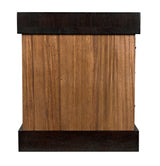 Bentley Desk, Dark Ebony Walnut Wood Unique Desk With Drawers-Home Office Desks-Noir-LOOMLAN