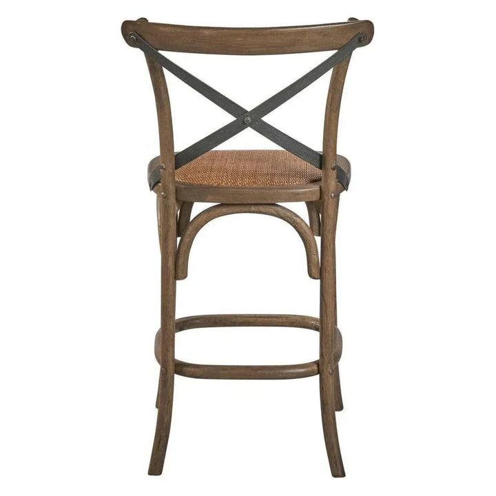 Bentwood Counter Stool with Metal Back - LOOMLAN - Furniture Classics - Counter Stools