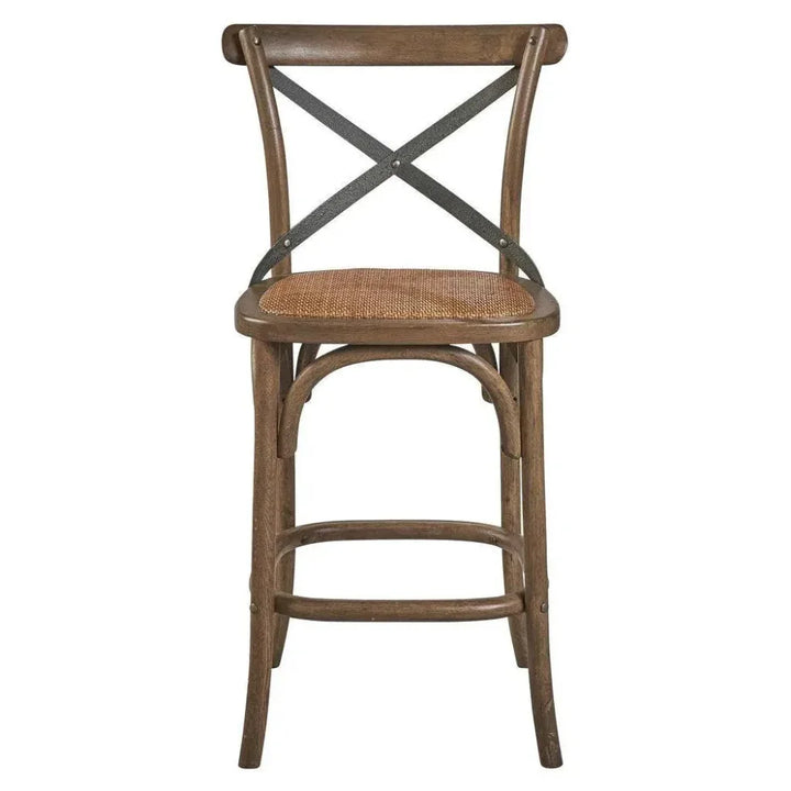Bentwood Counter Stool with Metal Back - LOOMLAN - Furniture Classics - Counter Stools