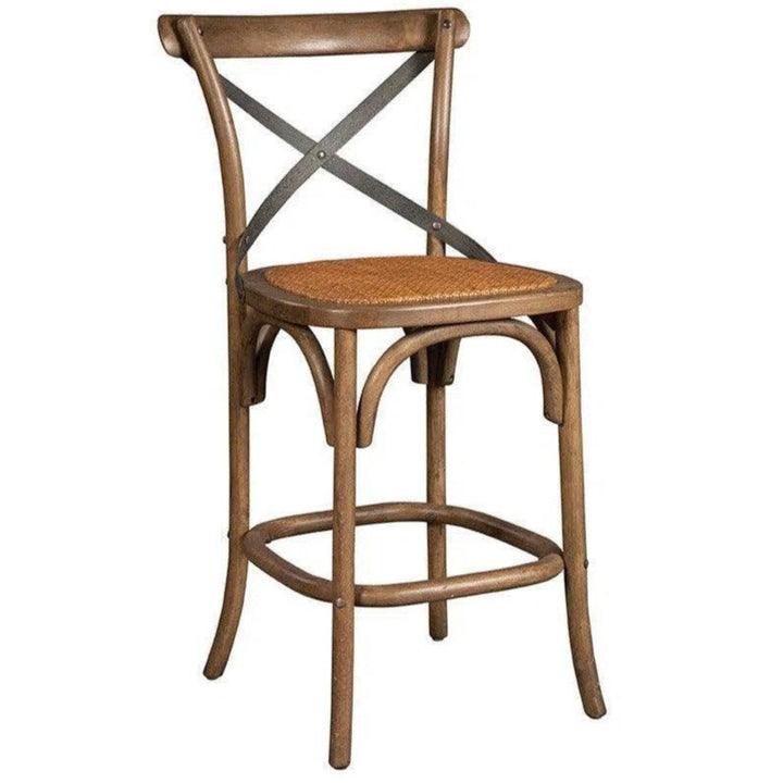 Bentwood Counter Stool with Metal Back - LOOMLAN - Furniture Classics - Counter Stools