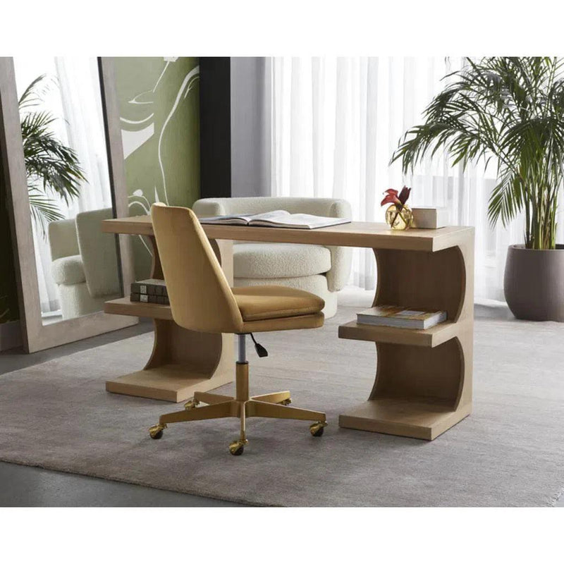 Berget Fabric Armless Office Chair-Office Chairs-SUNPAN-LOOMLAN