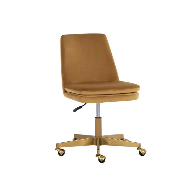 Berget Fabric Armless Office Chair-Office Chairs-SUNPAN-Gold Sky-LOOMLAN