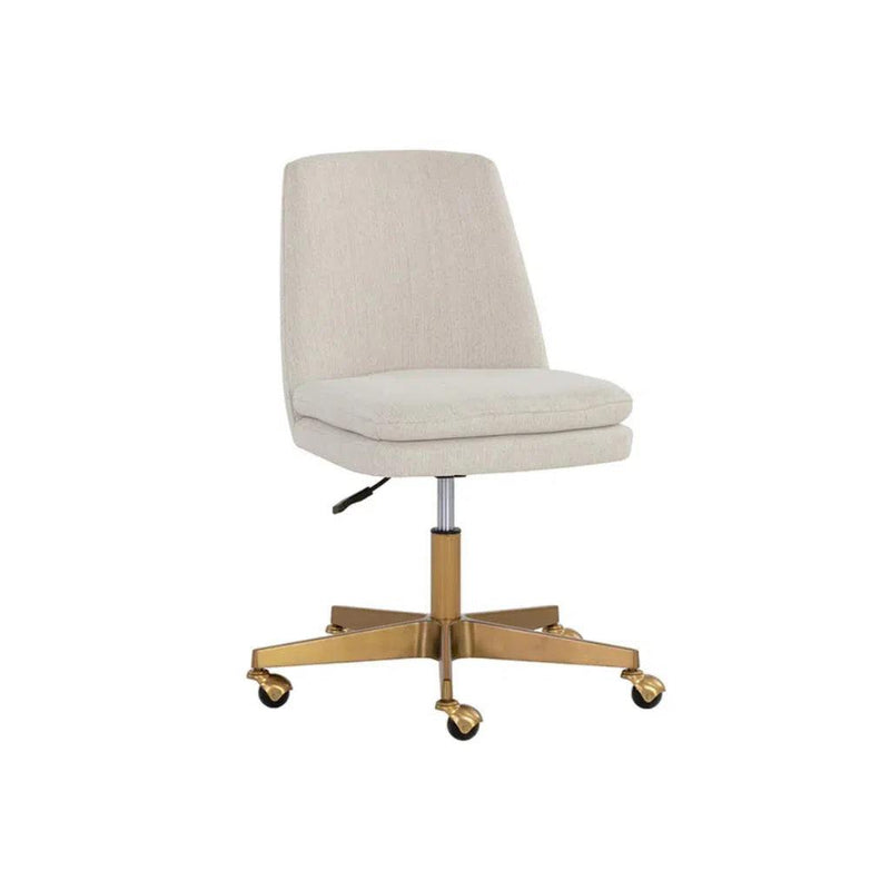 Berget Fabric Armless Office Chair-Office Chairs-SUNPAN-Mina Ivory-LOOMLAN